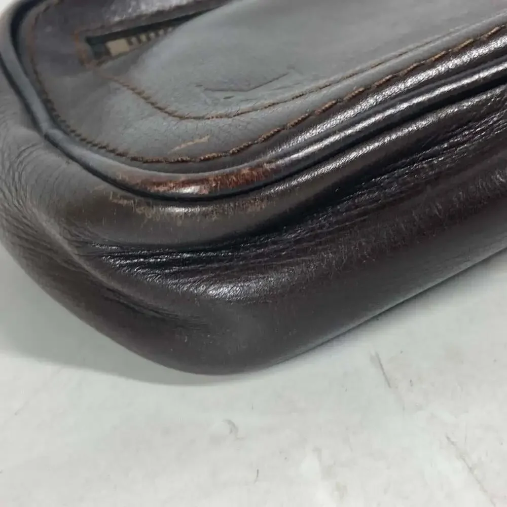 LOUIS VUITTON Brown Leather Hobo Bag